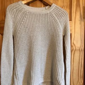 Cream sweater with gold threads